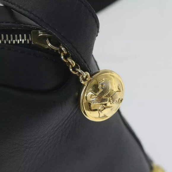 Salvatore Ferragamo Shoulder Bag Leather Navy Auth - Picture 8 of 16